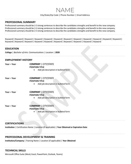 Modern Traditional Resume Template