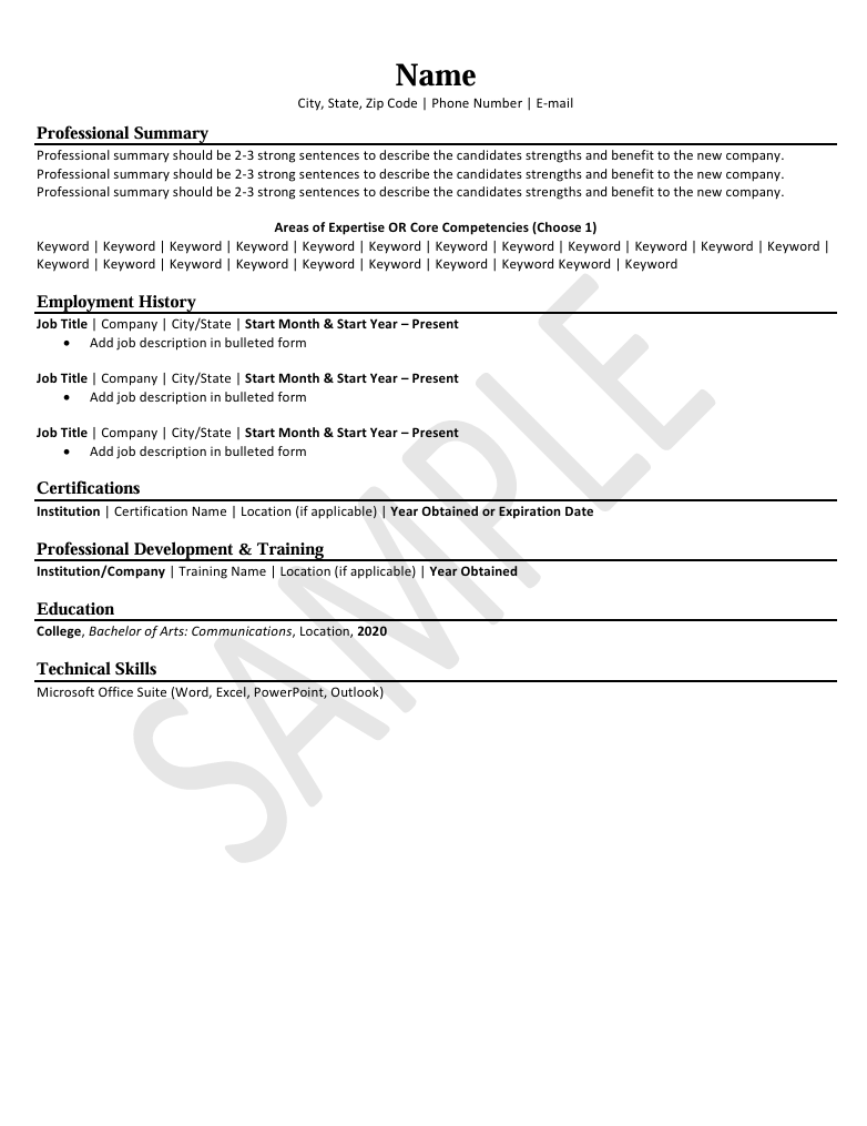 Career Clarity Resume Template