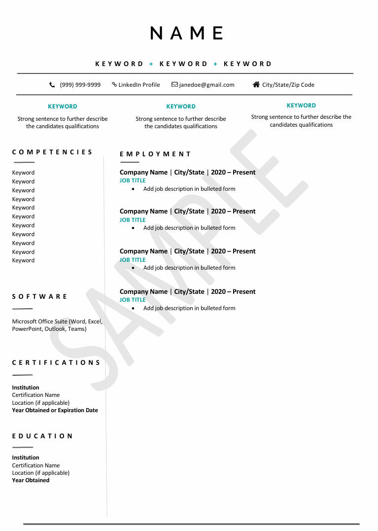 Bold Beginnings Resume Template