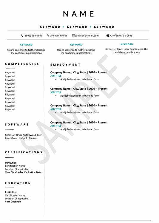 Bold Beginnings Resume Template