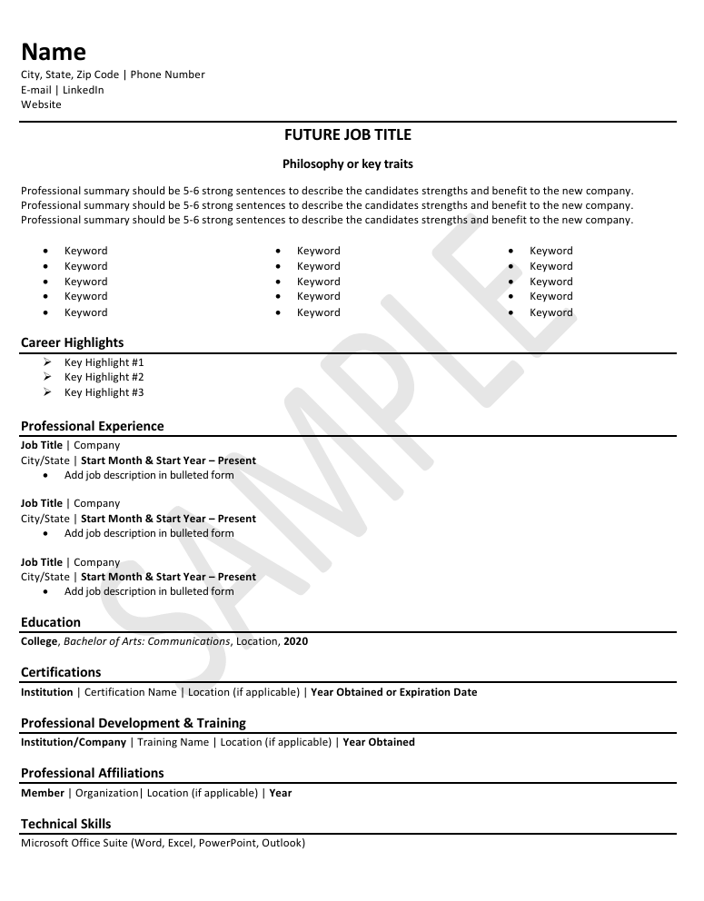 Executive Edge Resume Template