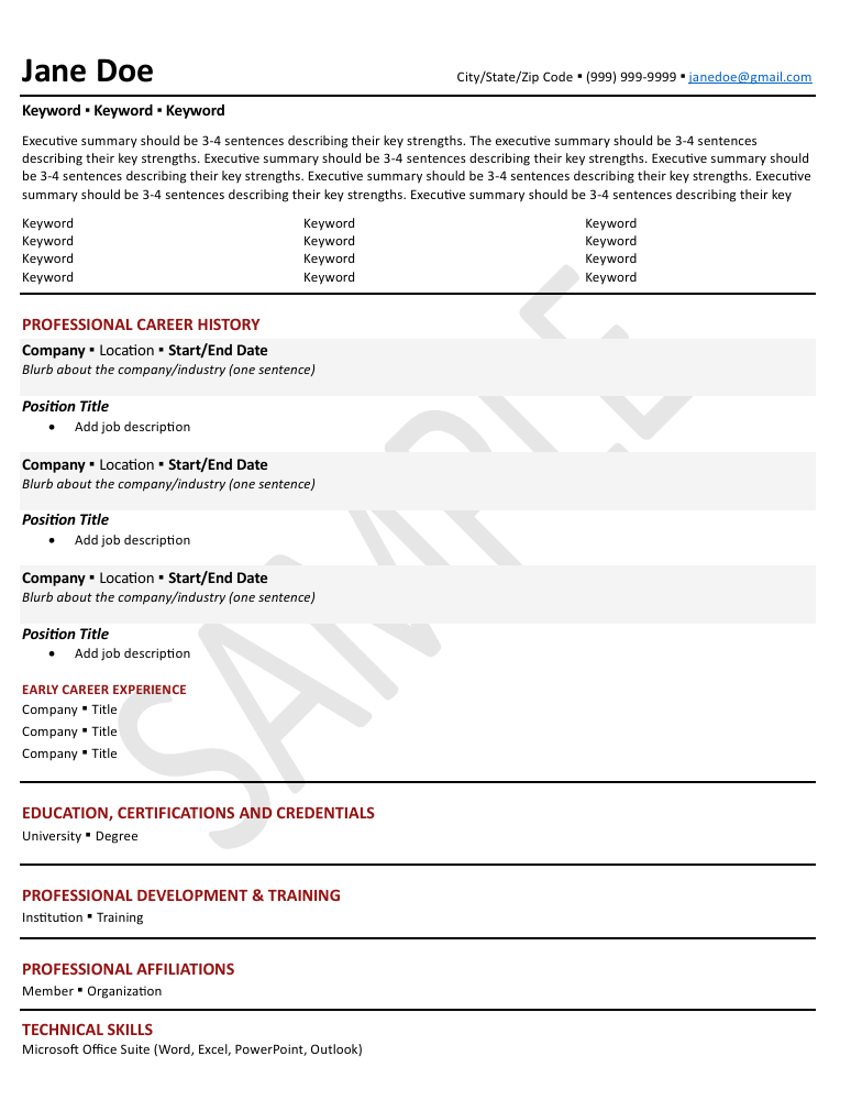 Visionary Vibes Resume Template (Red)