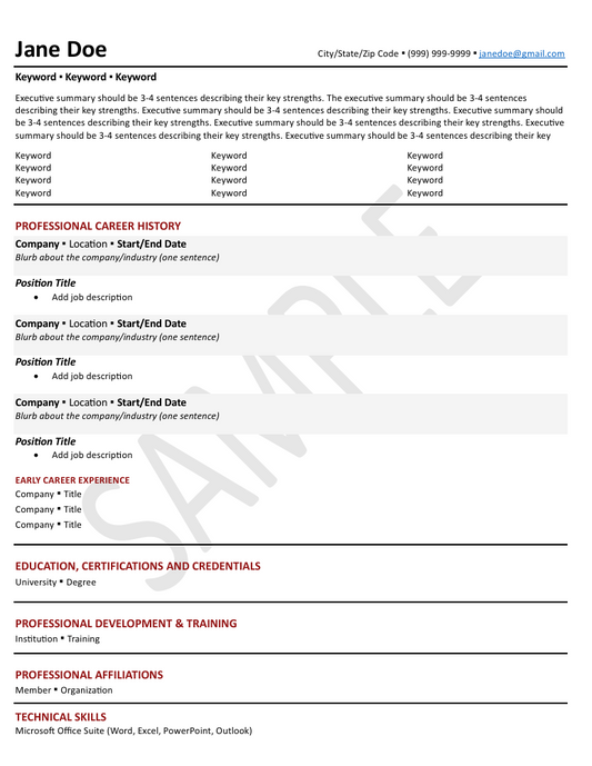 Visionary Vibes Resume Template (Red)